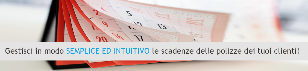 Applicativo gestionale per le agenzie assicurative che hanno la necessità di avere sempre a portata di mano le scadenze delle polizze dei propri clienti.